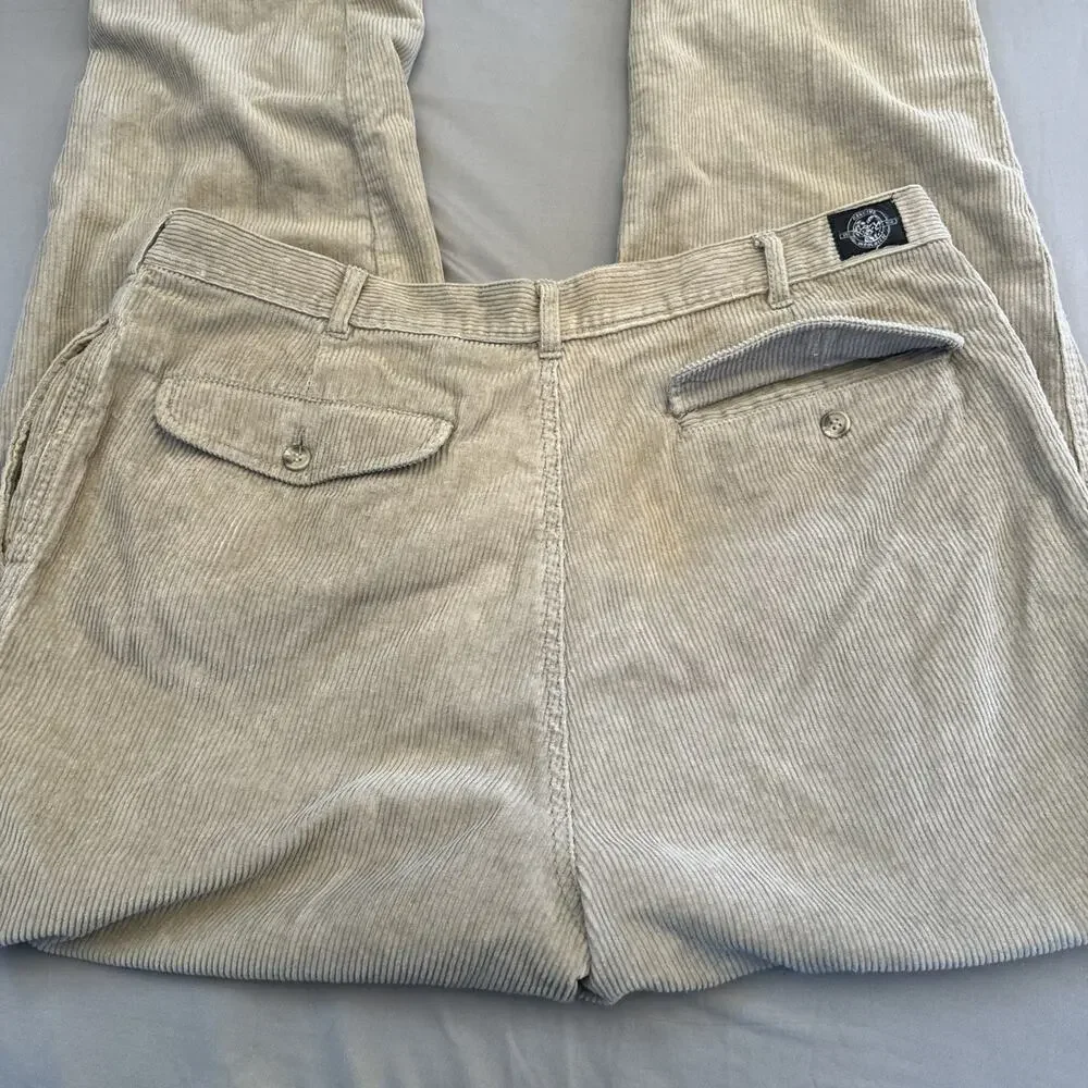 Woolrich Pants Mens 38x32 Brown 1076 Color Corduroy Straight Legs Retro